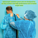 Xuhal 50 Set Disposable Isolation Gown and Bouffant Cap Set, Blue — 4