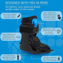 Ovation Medical Gen 2 Pneumatic Walking Boot - Lightweight, Low Profile CAM Walker Boot - Premium Medical Boot for Foot Injuries, Ankle Sprains, Fracture Recovery Support, & More (Short, Large) - Blue — 6