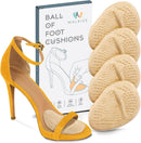 Walkize Ball of Foot Cushions for Women, Metatarsal Pads, 2 Pairs, Beige 1