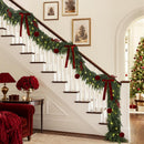 9FT Christmas Garland with Lights Ornaments Realistic Preit Cedar Garland — 6