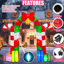 BLOWOUT FUN Christmas Inflatables,10FT Giant Candy Archway Gifts Bow Bell — 5