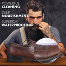 CUTEUP Leather Boot Care Kit – Mink Oil, Saddle Soap, Waterproofing Wax, Shoe Brush, Leather Cleaner and Conditioner Kit | Brown — 7