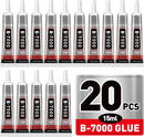 20 PCS 15ml B7000 Rhinestone Glue Clear with Precision Tip, Bedazzling Glue, Multipurpose Super Glues for Nail,… — 1