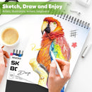 Soucolor Sketch Book,3 Pack 9"x12" Sketchbook for Kids Drawing Paper Pad | Black | 9" x 12" (Pack of 3) — 6