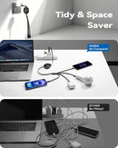 Dual USB-C Multi Charging Cable,6 in 1 Retractable Charger Cable[2Pack 4Ft] 4