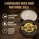 Eagle Shoe Polish Wax – Premium High-Gloss Shine – Restores Color, Covers Scuffs, Nourishes & Protects - 3-Piece Kit | Clear — 4