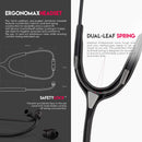 MDF Instruments, Acoustica Lightweight Stethoscope for Doctors, Nurses, Students, Home Health Use, Dual Head, Black Tube, Black Chestpiece-Headset, MDF747XPBO — 5