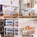 Citylife 17 QT Plastic Storage Bins with Latching Lids Stackable Storage Containers for Organizing Large Clear Storage Box for Garage, Closet, Kitchen, 4 Packs — 8