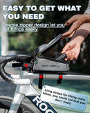 ROCKBROS Bike/Bicycle Phone Front Frame Bag, Waterproof, Tube Cycling Pouch — 6