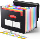 Sooez Accordion File Organizer, 13 Pocket Expanding File Folders, Letter/A4 — 1