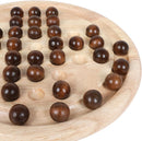 Gothink Solid Wood Solitaire Game, Classic Handcrafted 9'' Wooden Solitaire Board, 33 Smooth Wooden Balls, Single Strategic Mind Game for Kids and Adults — 2