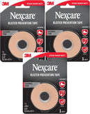 Nexcare Blister Prevention Tape, Waterproof Foam Medical Tape, Latex-Free, Sticks Firmly to Skin to Help Prevent Blisters - 1 in x 5 yds, 3 Rolls of Tape | 3 Pack — 1
