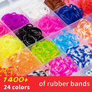 XKDOUS 24 Colors Rubber Band Bracelet Kit, Rubberband Bracelet Making Kit — 7