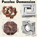 Wettarn 9 Pcs Metal Brain Teasers 3D Steel Puzzle Set, Diverting Style — 2