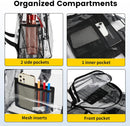 Vorspack Clear Backpack Heavy Duty PVC Transparent Backpack Extra Large Clear Backpacks with Reinforced Strap for College Workplace Security - Black | X-Large — 4