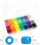 28 Colors Pony Beads Kit for Bracelets, 700PCS 6x9mm Plastic Kandi Beads Bulk for Jewelry Making — 2