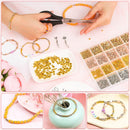 selizo 2160 Pieces Gold Spacer Beads Set, Assorted Bracelet Beads for DIY Jewelry Making(Gold, Sliver, Rose Gold, KC… — 6