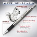 WUO 0.5 mm Mechanical Pencil Set with Eraser Pen Storage Case, 6 PCS | Black 4 - 0.5mm (6 Pack) — 3