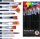 Acrylic Paint Set with 12 Art Brushes, 36 Colors (2 oz/Bottle) Acrylic Paint for Painting Canvas, Wood, Ceramic and Fabric, Paint Set for Beginners, Students and Professional Artist, Rich Pigments | 36 Colors Acrylic Paint 2 fl oz/60 ml — 4
