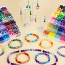 XSEINO 192 Colors 4800pcs 8mm Dream Candy Colorful Series Glass Beads Bracelet Making Kit,8 Box Different Unique… — 7