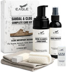 Eagle Sandal & Clog Care Kit – Compatible with Birkenstock – Suede Cleaner & Conditioner, Protector, Cork Renew, Brush, Eraser & Microfiber Cloth – 6-Piece Complete Shoe Cleaning Set — 1