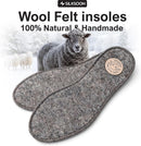 Wool Felt Insoles for Boots & Shoes, 100% Natural Warm Shoe Insoles - Gray — 2