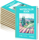 Creazic 10-Pack Watercolor Paper Pad, 5.5" x8.5”, 140lb/300gsm, 240Sheets | Teal | 5.5" x 8.5" Spiral Bound (pack of 10) — 1