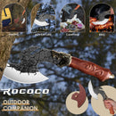 ROCOCO Viking Cleaver Knife Birthday - Kitchen Axe & Sheath Father Gift Men — 6