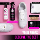 Pink Miracle Shoe Care Kit - Includes 8 oz. Shoe Cleaner and Brush, The Protector Sneaker Repellent Spray, Shoe Cleaning Wipes (5), and a Microfiber Towel — 2