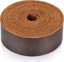 Leather Strap, 1 Inch Wide Flat Genuine Leather Strips for Crafts | DK Brown — 4