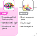 Mr. Pen- Pencil Top Erasers, 120 Pack, Latex-Free, No-Smudge | Vibrant — 3