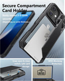 ATATOO for iPhone 16 Case Wallet, Built-in Card Holder (3-5 Cards), Black — 3
