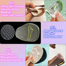 Ball of Foot Cushions for Women, 8PCS Metatarsal Pads & Shoe Inserts | Instant Pain Relief & All-Day Comfort, Secure Gel Heel Inserts for High Heels, Universal Fit Size ((Clear, Beige, Black) 4