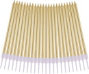 PHD CAKE Gold Long Thin Metallic Birthday Candles, Cake Candles, Birthday Parties, Wedding Decorations, Party Candles, Cake Decorations | 24-Count — 5