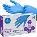 MED PRIDE Nitrile/Vinyl Blend Exam Gloves,Powder-Free,Blue,Medium,100-Ct — 1