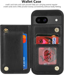 iCoverCase Compatible with Google Pixel 8a Case with Card Holder, Wallet Phone Case for Women Men [RFID Blocking] PU Leather Protective Wallet Case for Pixel 8a (Black) — 7