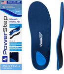 PowerStep ProTech Low Arch Orthotic Inserts - Overpronation & Plantar Fasciitis Inserts for Rigid Arch Support - Medial Grade Orthotics for Low Arches + Flat Feet- Made in The USA (M 9-9.5 W 11-11.5) - Blue/Gray — 1