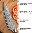 Sunnecko 8 Inch Chef Knife - Ultra Sharp Vegetable Kitchen Knife — 4