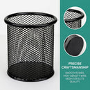 Nicunom 12 Pack Metal Pen Holder Wire Mesh Pen Cup Pencil Holder Pencil Cup for Desk Office Pen Organizer, Black — 3