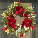 Christmas Wreaths for Front Door, Soomeir 24 Inch Outdoor Christmas Wreath with Lights, Large Prelit Wreath for Holiday Winter Window Outdoor Indoor Xmas — 1