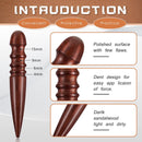 5 Pieces Leather Knife Set Includes 7 in 1 Leather Groover Tool 2 Pieces Edge Beveler Cutting Knife Sandalwood Craft Device, Handle Tools for DIY Craft Cutting — 3