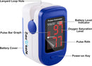 Zacurate 500BL Fingertip Pulse Oximeter Blood Oxygen Saturation Monitor with Batteries Included (Navy Blue) — 2