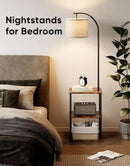 PARTPHONER Floor Lamp with Table, Night Stand with Lamp, Narrow Side Table with 3CCT LED Bulb, Small Coffee Table,… — 8