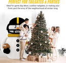 Sporticulture Pittsburgh Steelers Inflatable Snowman Player – 7 Ft Tall Yard Decoration w/LED Lights | NFL Holiday Football Snowman | Built-in Blower Motor, Weather-Resistant, Indoor/Outdoor Use — 7
