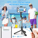 SelfieShow Selfie Stick, Extendable Selfie Stick Tripod with Wireless Remote and Tripod Stand, Portable, Lightweight, Compatible with iPhone 17 16 15 14 13 12 Pro Xs Max/Samsung Smartphone and More photo 3