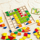 120 PCS Wooden Matching Puzzle Games, Classic Wooden Geometric Shape Toys — 3