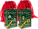 Hanayama Brain Teaser Puzzles with Red Velveteen Drawstring Pouches Bundle for Challenging Mind Games — 3
