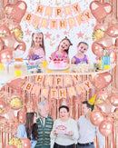 Happy Birthday Party Decorations with Banner Balloons for Women | Rose Gold — 3