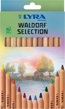 Lyra Waldorf Selection Giant Triangular Colored Pencil, Unlacquered, 6.25 Millimeter Cores, Assorted Colors, 12-Pack (3711121) | Set of 12 — 1