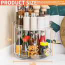 2 Tier Lazy Susan Turntable for Cabinet,Countertop,Pantry,9.5"W Spinning Seasoning Organizer,Double Rotating Kitchen Spice Rack Organizer and Condiments,Medicine,Vitamin Bottle Organizer Carousels,1Pc — 3
